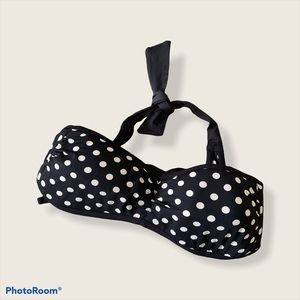 Polka dot Bandeau halter bikini top